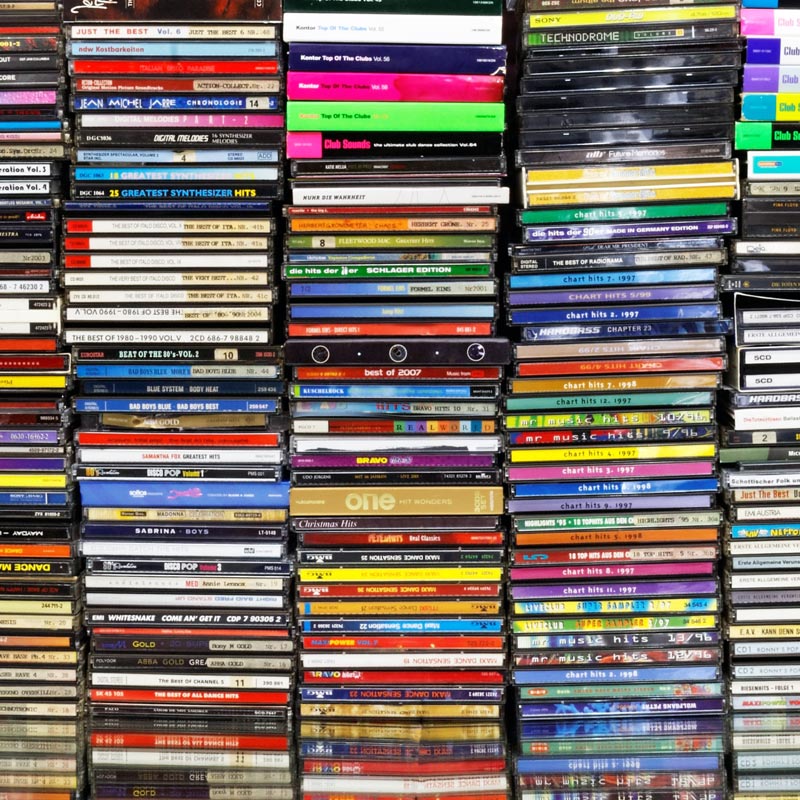 Stacks of CDs