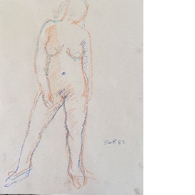 Standing Nude, drawing by Freeman Butts