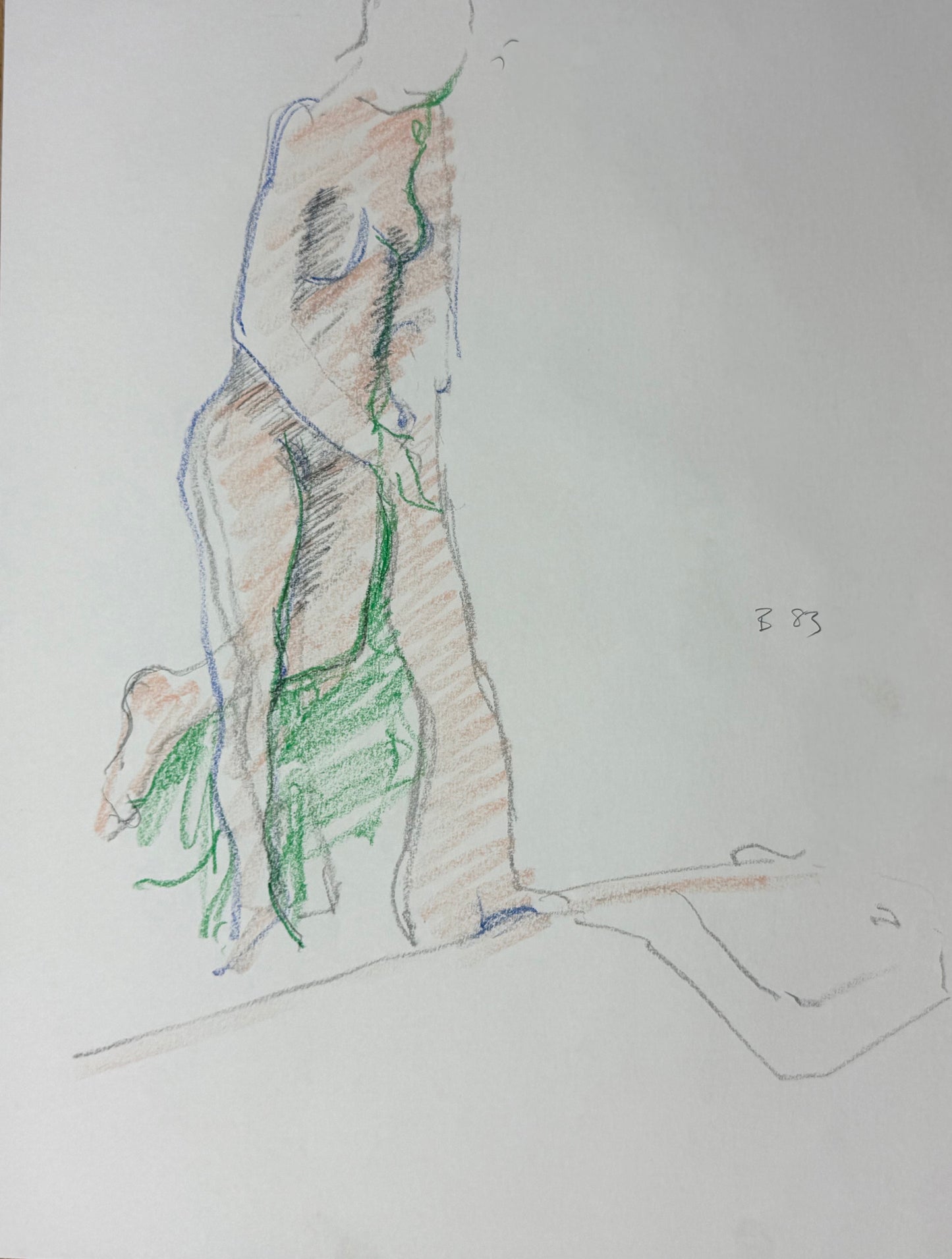 Freeman Butts: Pastel Standing Figure ART-103