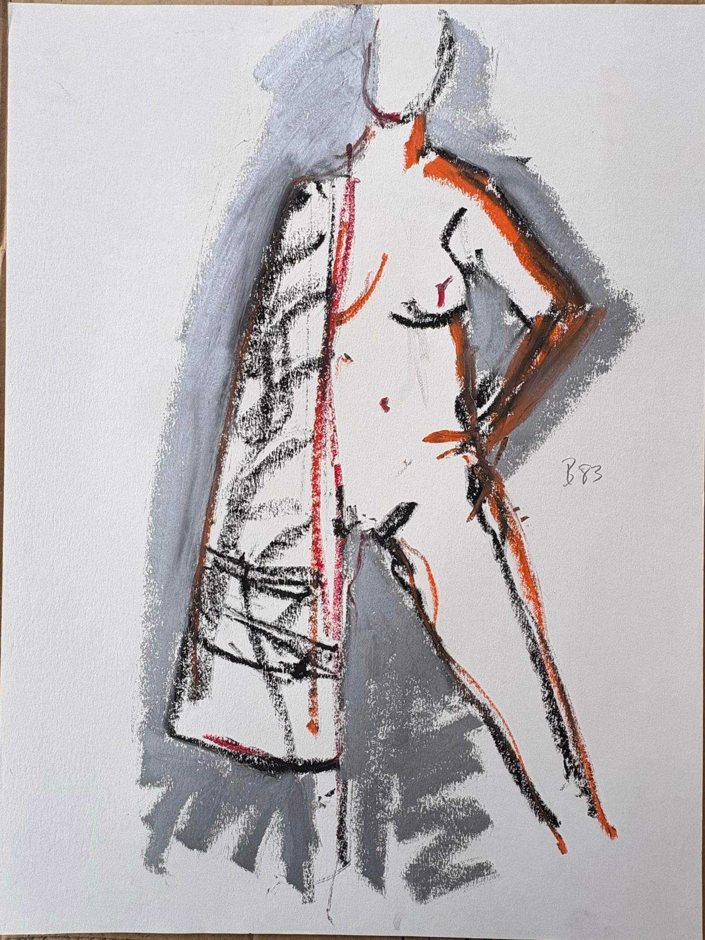 Freeman Butts: Standing Nude with Cape | ART26-5