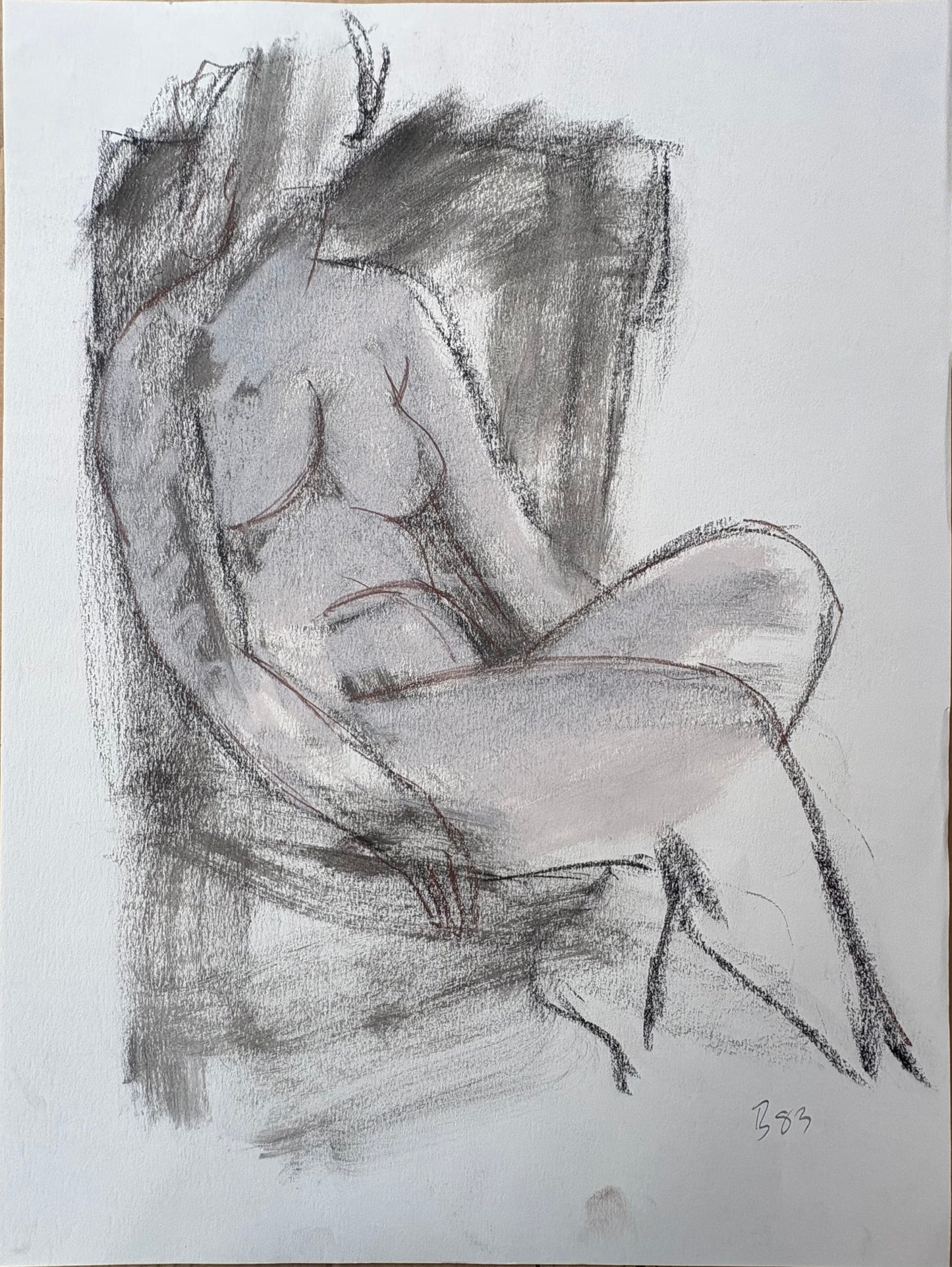 Freeman Butts: A Seated Nude in Shades of Grey | ART26-17