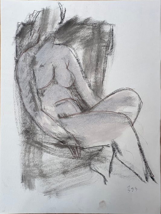 Freeman Butts: A Seated Nude in Shades of Grey | ART26-17