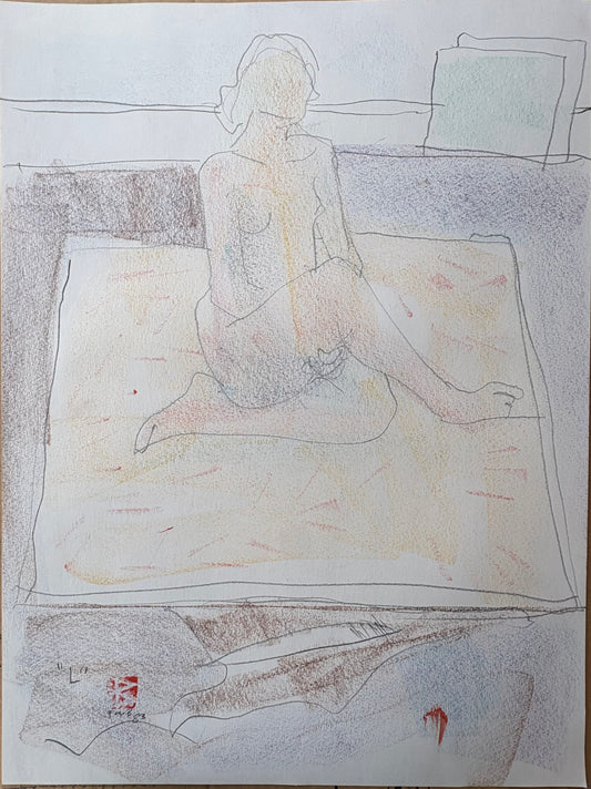 Freeman Butts: Nude Seated on a Blanket | ART26-19