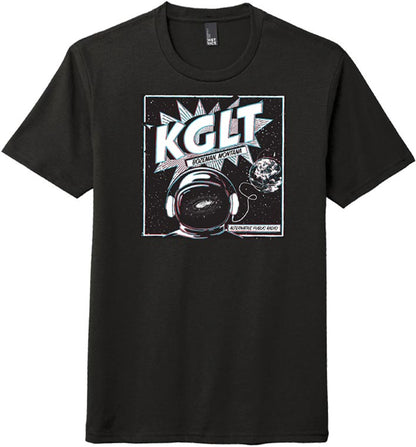 KGLT 2021 short-sleeve t-shirt with spaceman logo design