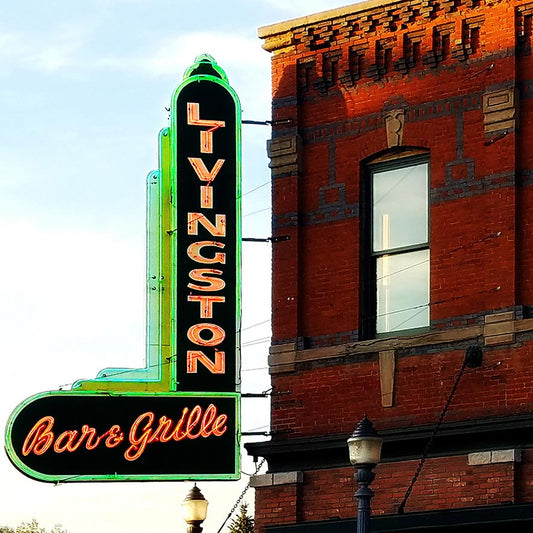 Neon sign for Livingston Bar & Grill